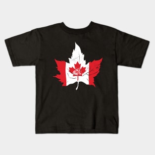 Canadian Flag Maple Leaf Truck Freedom Convoy Kids T-Shirt